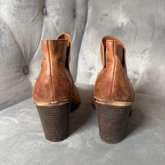 Lucky Brand Tan Leather Western Ankle Booties‎ – Women’s 7.5 M - Picture 5 of 7